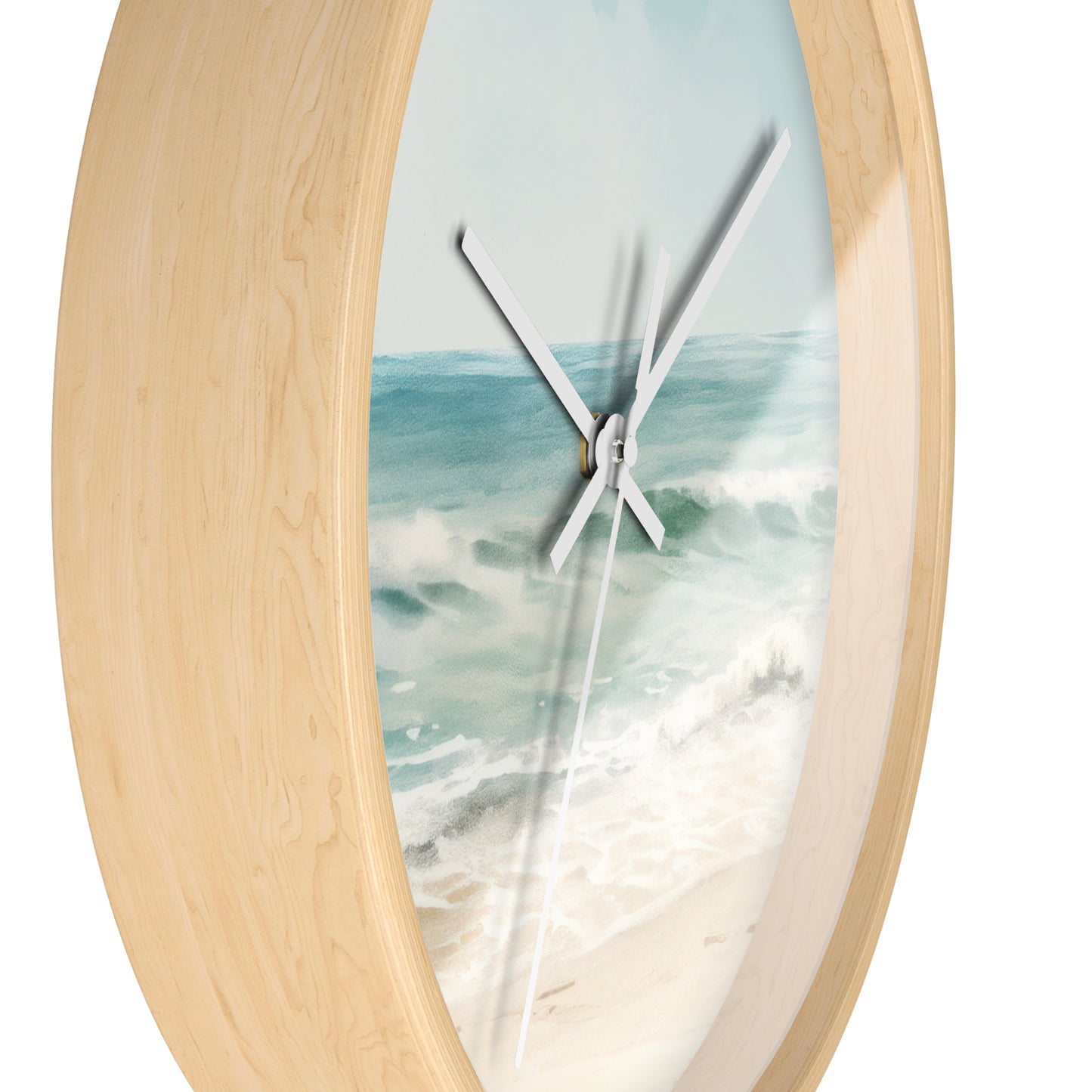 Ocean Breeze Wall Clock - Select from Black, White or Natural Wood Color