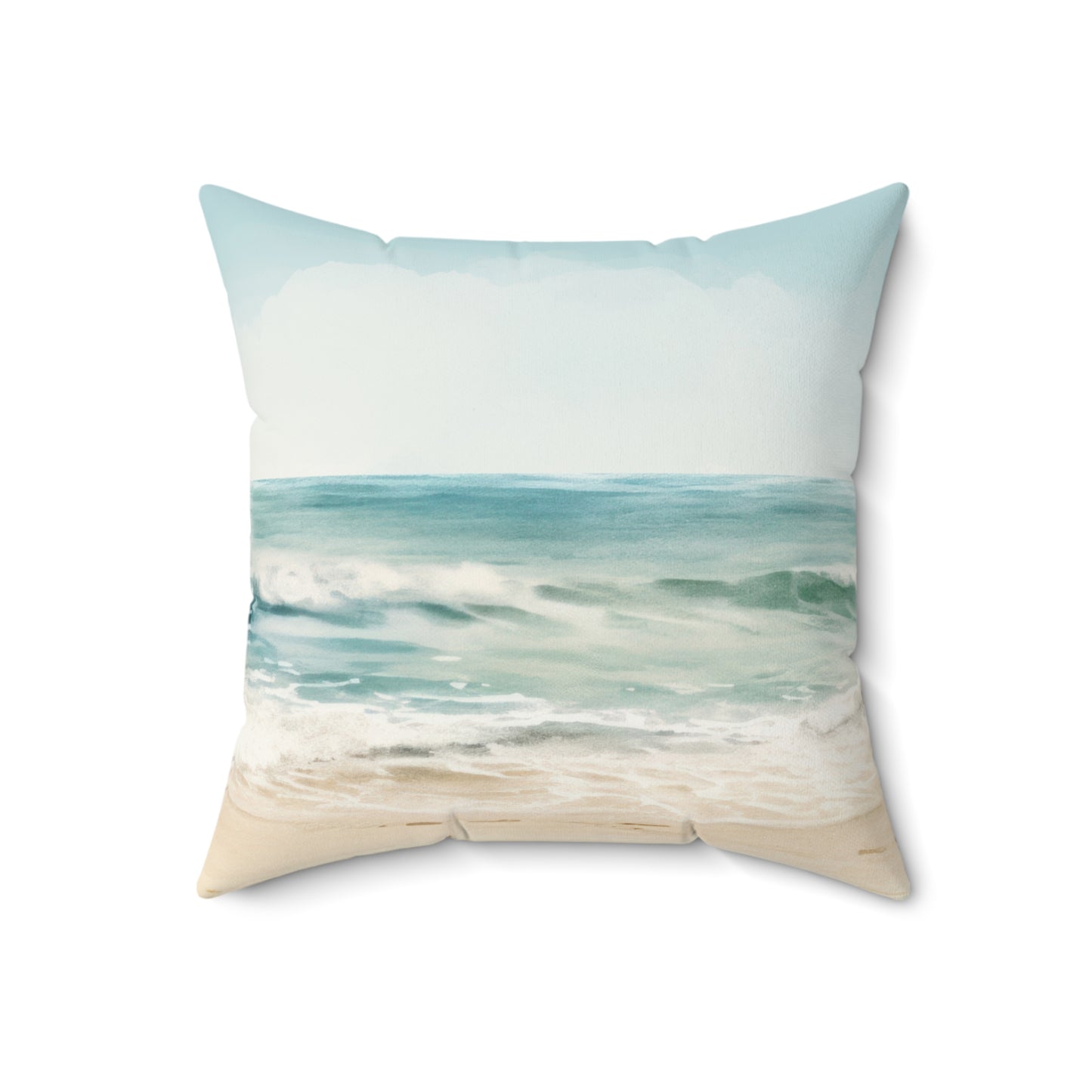 Ocean Breeze Printed Square Pillow Cover with Insert - Multiple Sizes (14"x14", 16"x16", 18"x18", 20"x20"), Includes insert and zipper closure