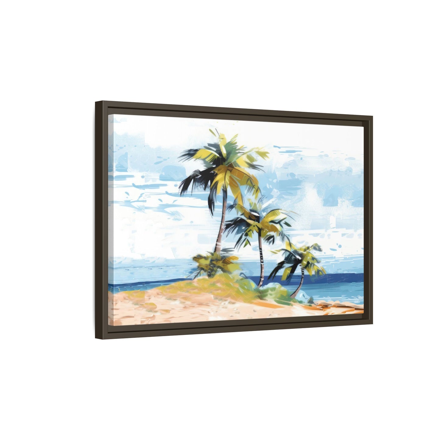 Tropical Retreat Framed Matte Canvas Art - Multiple Frame Colors & Size Options