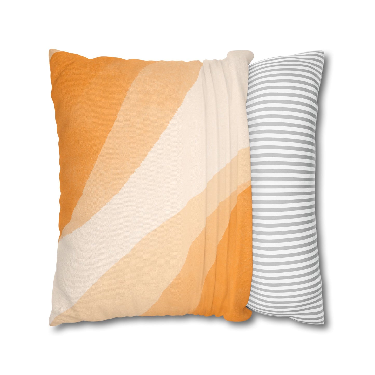 Orange Creamsicle Printed Square Pillow Cover (no insert) - Multiple Sizes (14"x14", 16"x16", 18"x18", 20"x20"), Includes zipper closure