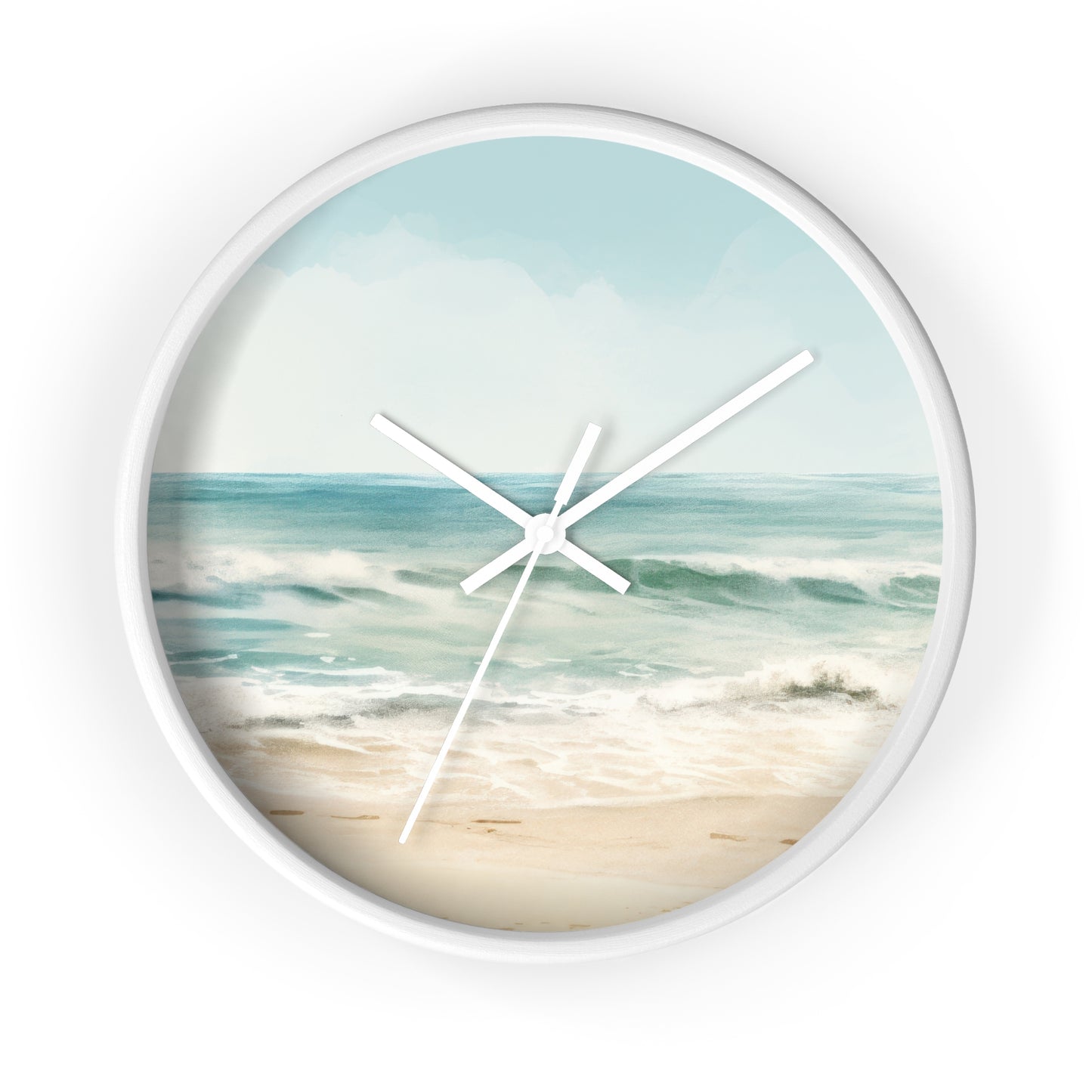 Ocean Breeze Wall Clock - Select from Black, White or Natural Wood Color