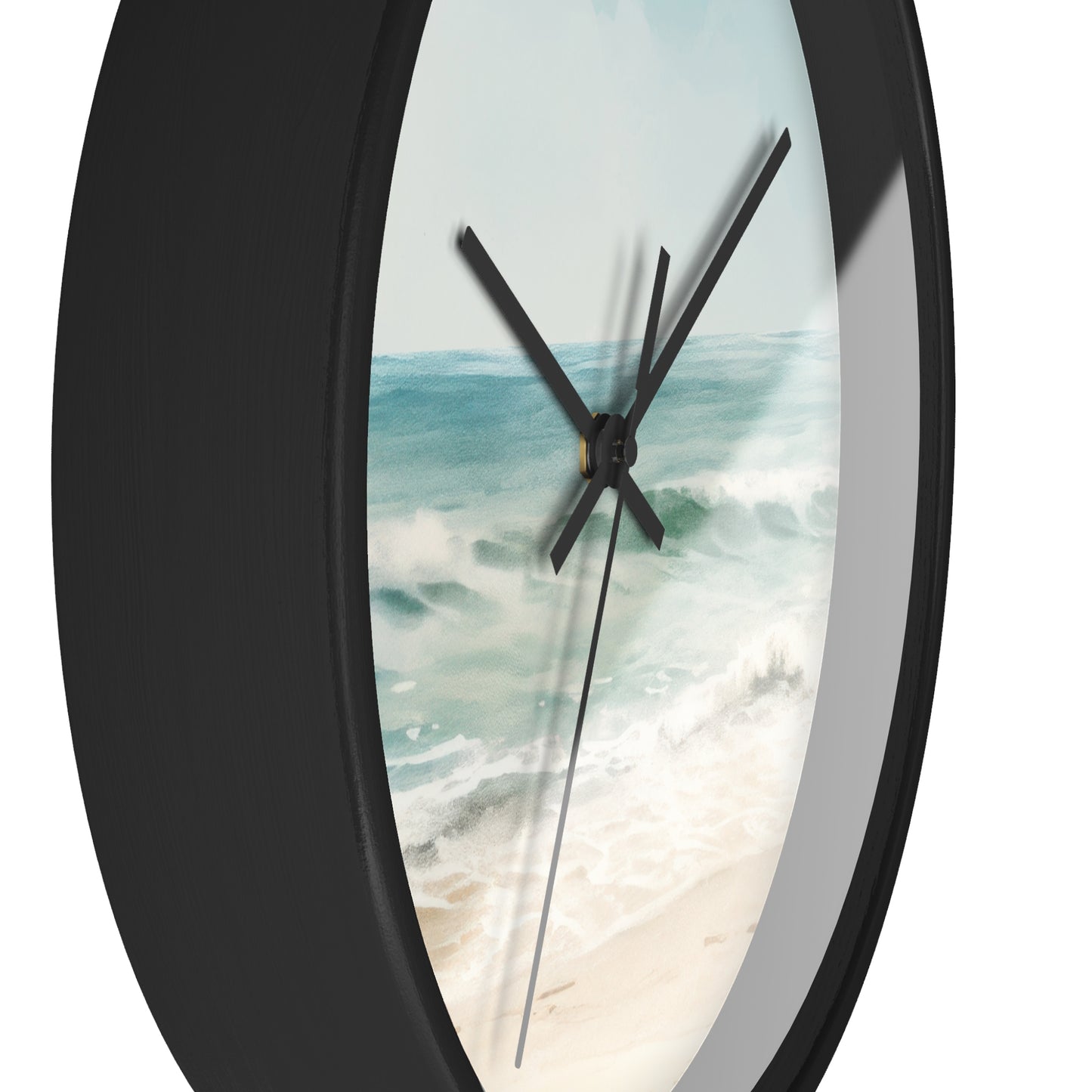 Ocean Breeze Wall Clock - Select from Black, White or Natural Wood Color