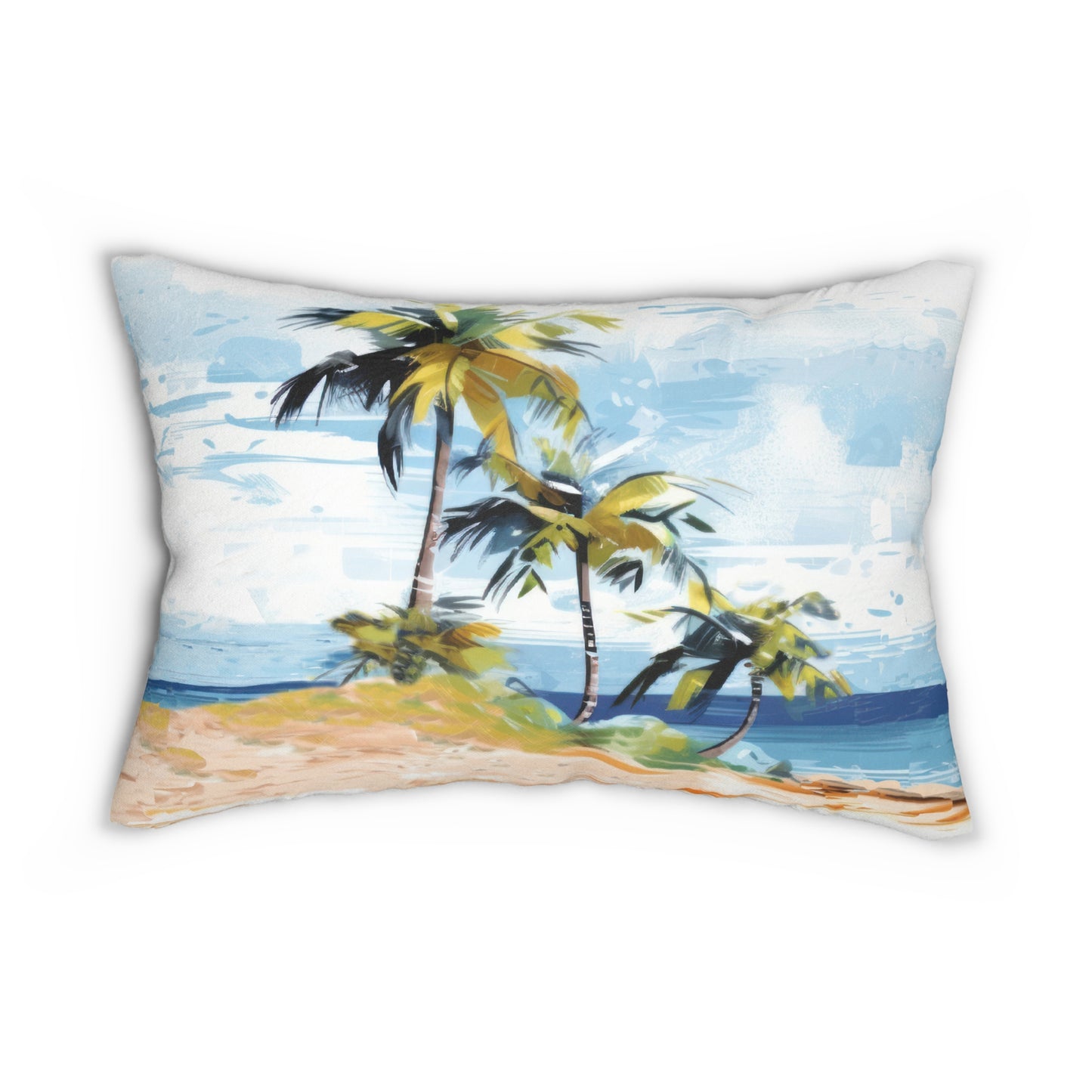 Tropical Retreat Printed  Lumbar Pillow with Insert (20" x 14") - Includes insert and zipper closure