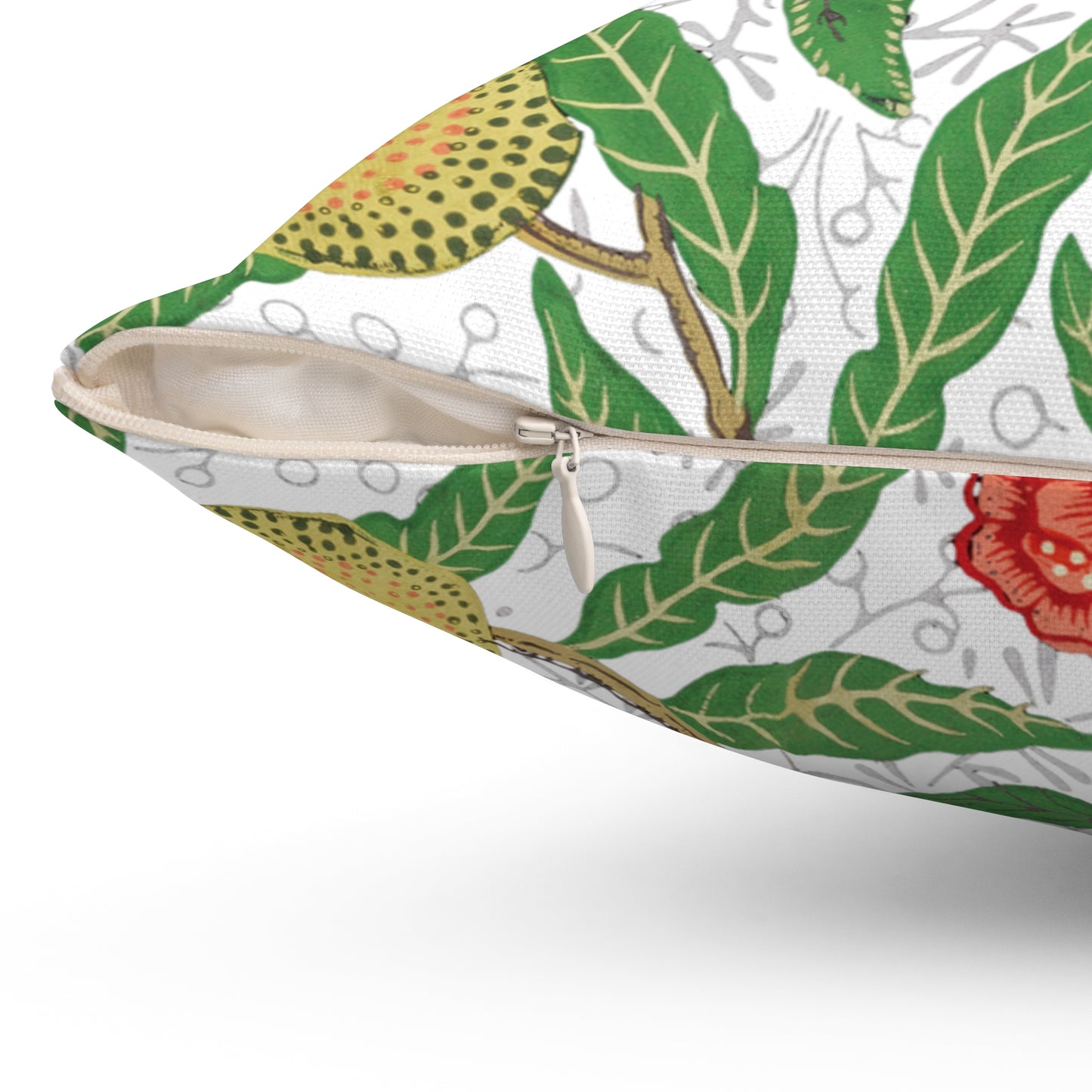 Lemon Verbena Printed Square Pillow Cover with Insert -  Multiple Sizes (14"x14", 16"x16", 18"x18", 20"x20"), Includes insert and zipper closure
