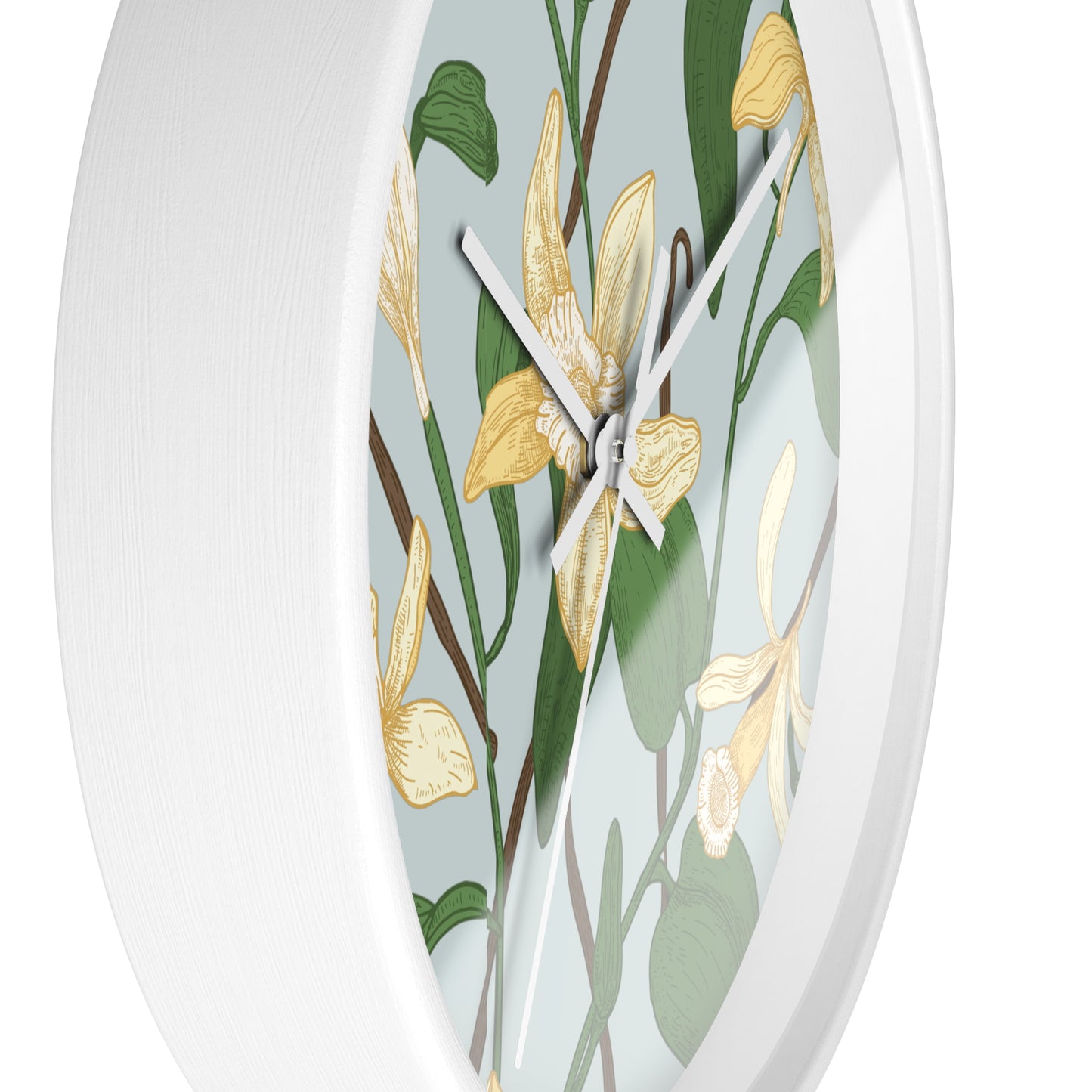 Vanilla Bean Wall Clock - Select from Black, White or Natural Wood Color