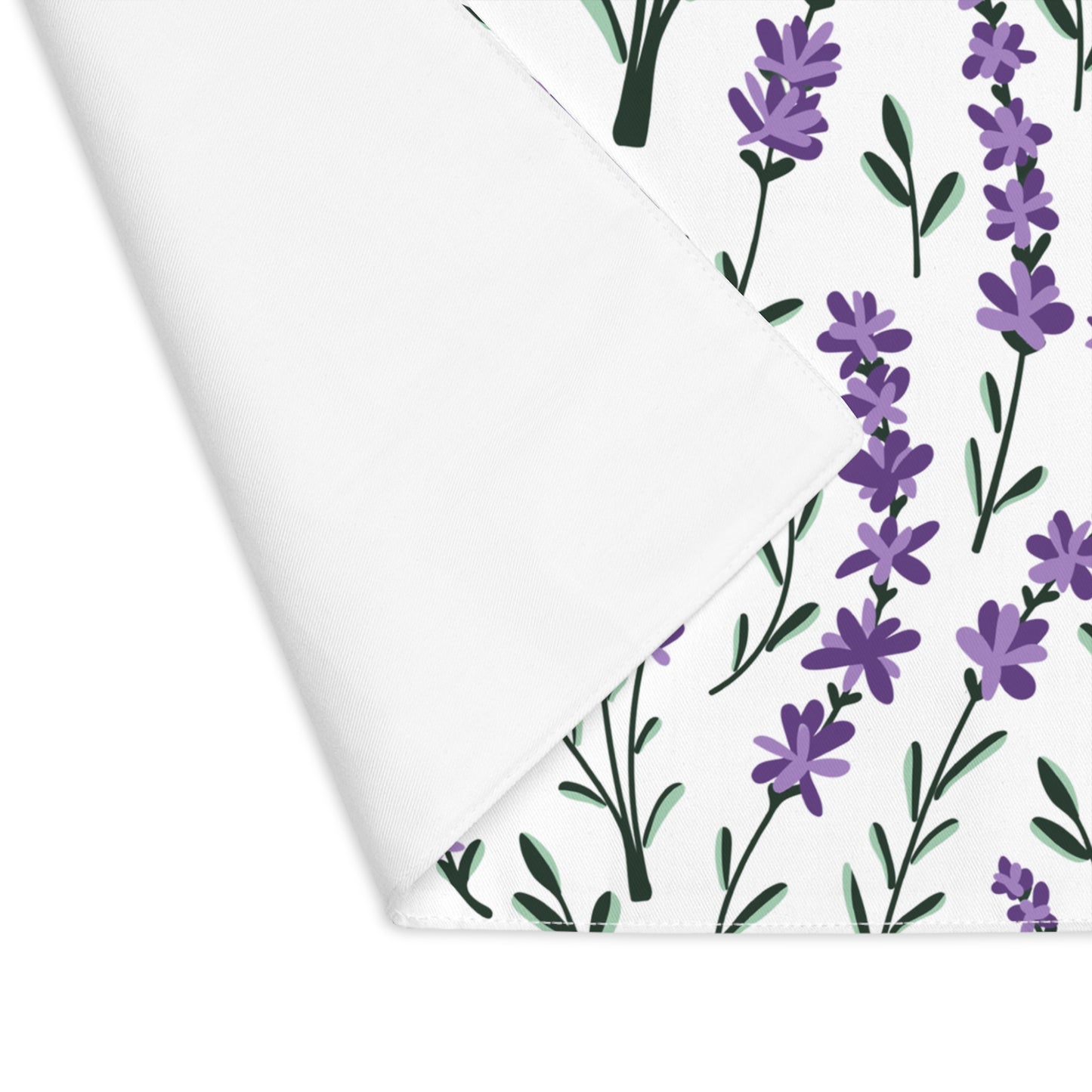 Lavender White Placemat - 18" × 14" Cotton Twill - 1 count