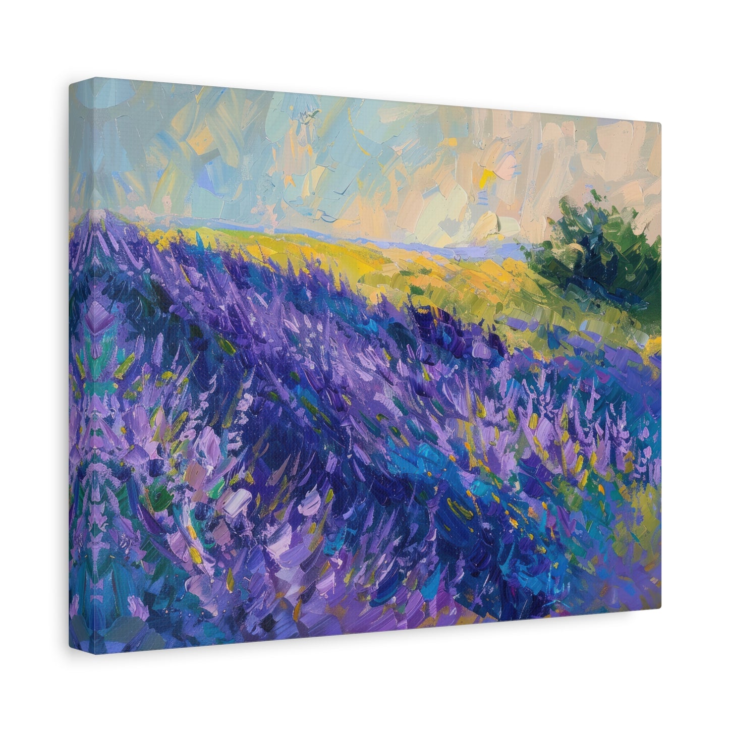 Lavender Fields Canvas Art Print - Multiple Sizing Options