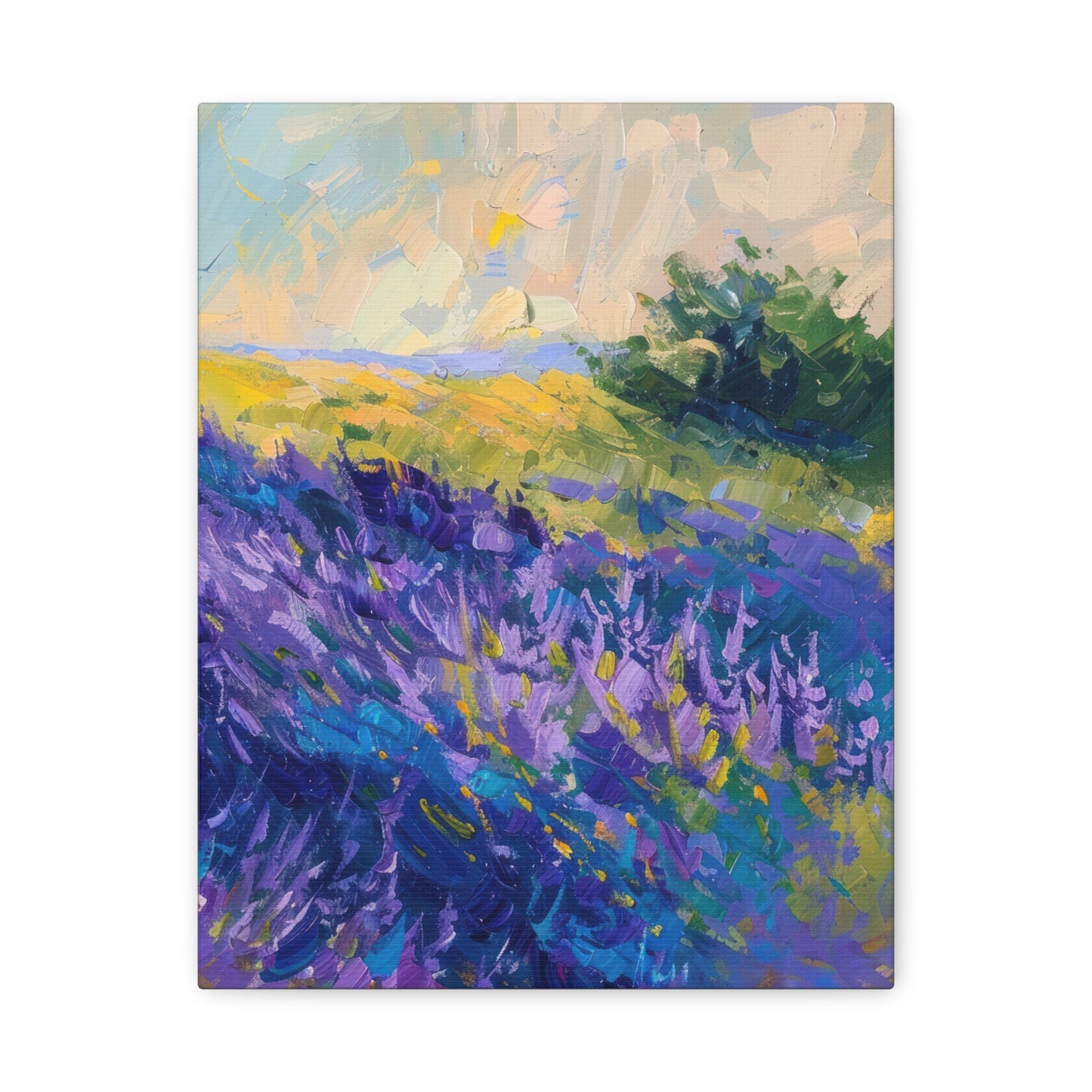 Lavender Fields Canvas Art Print - Multiple Sizing Options