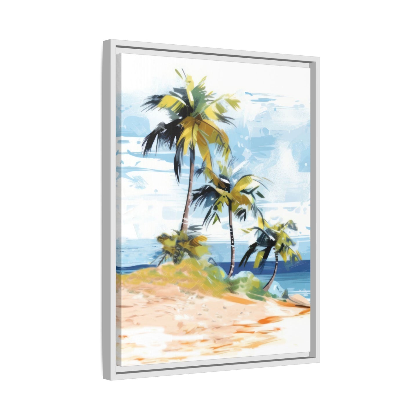 Tropical Retreat Framed Matte Canvas Art - Multiple Frame Colors & Size Options