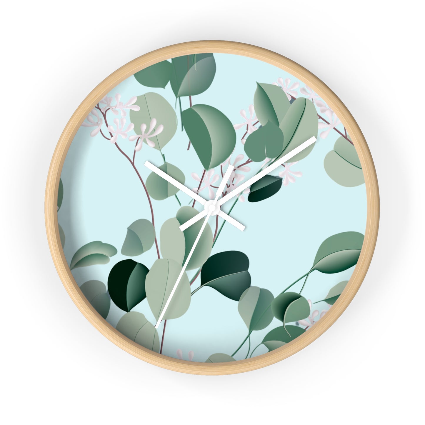 Spa Day Wall Clock - Select from Black, White or Natural Wood Color