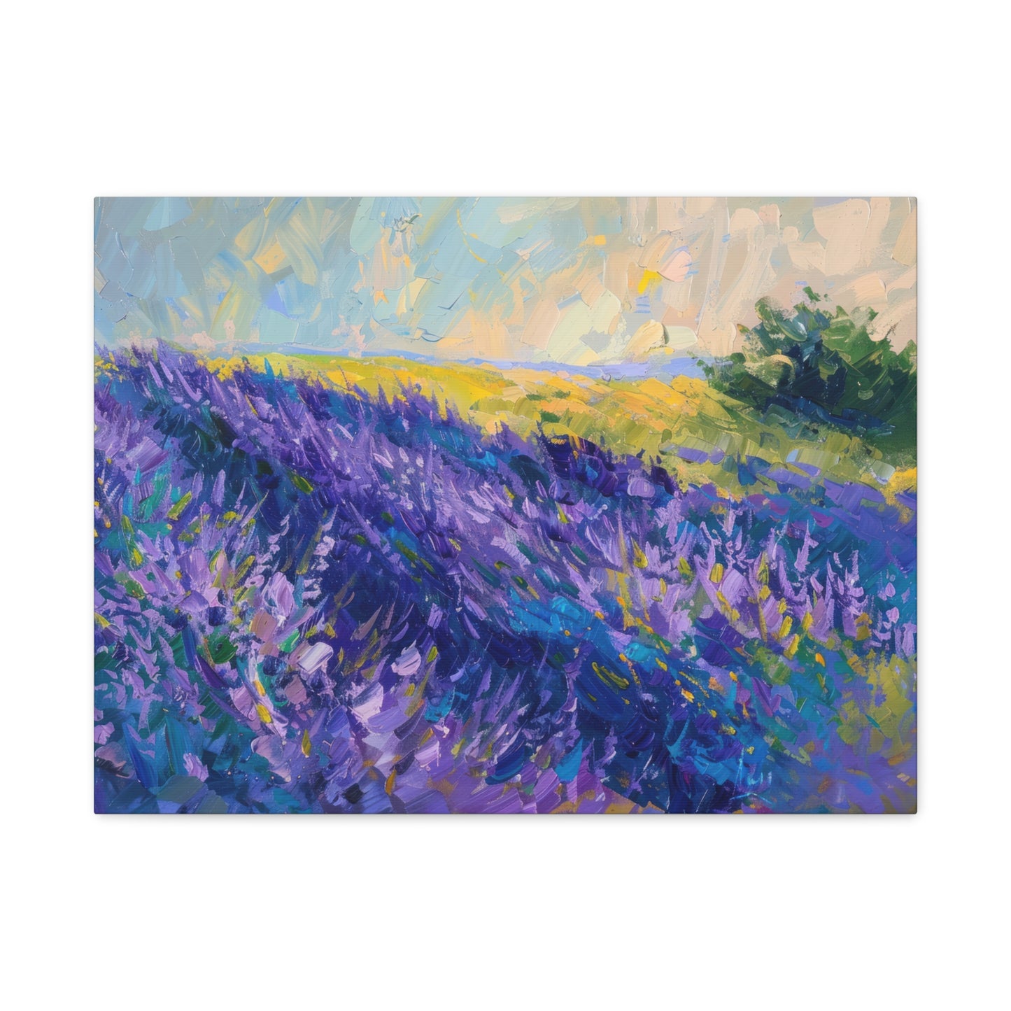 Lavender Fields Canvas Art Print - Multiple Sizing Options