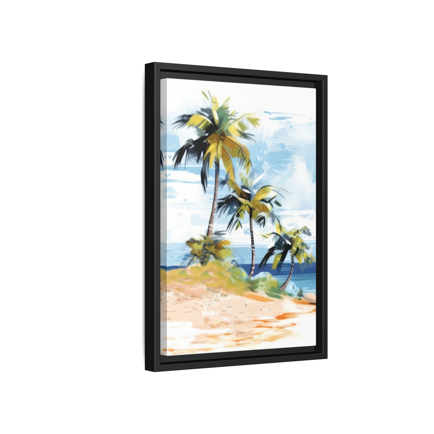 Tropical Retreat Framed Matte Canvas Art - Multiple Frame Colors & Size Options