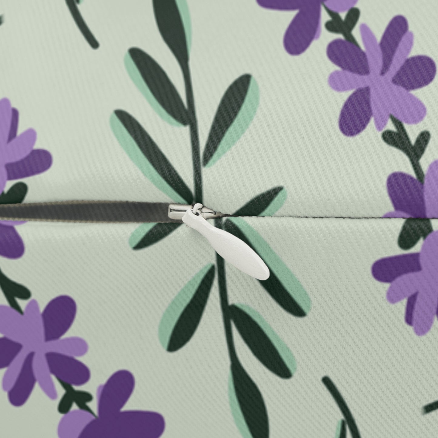 Lavender Sage Printed  Lumbar Pillow with Insert (20" x 14") - Includes insert and zipper closure