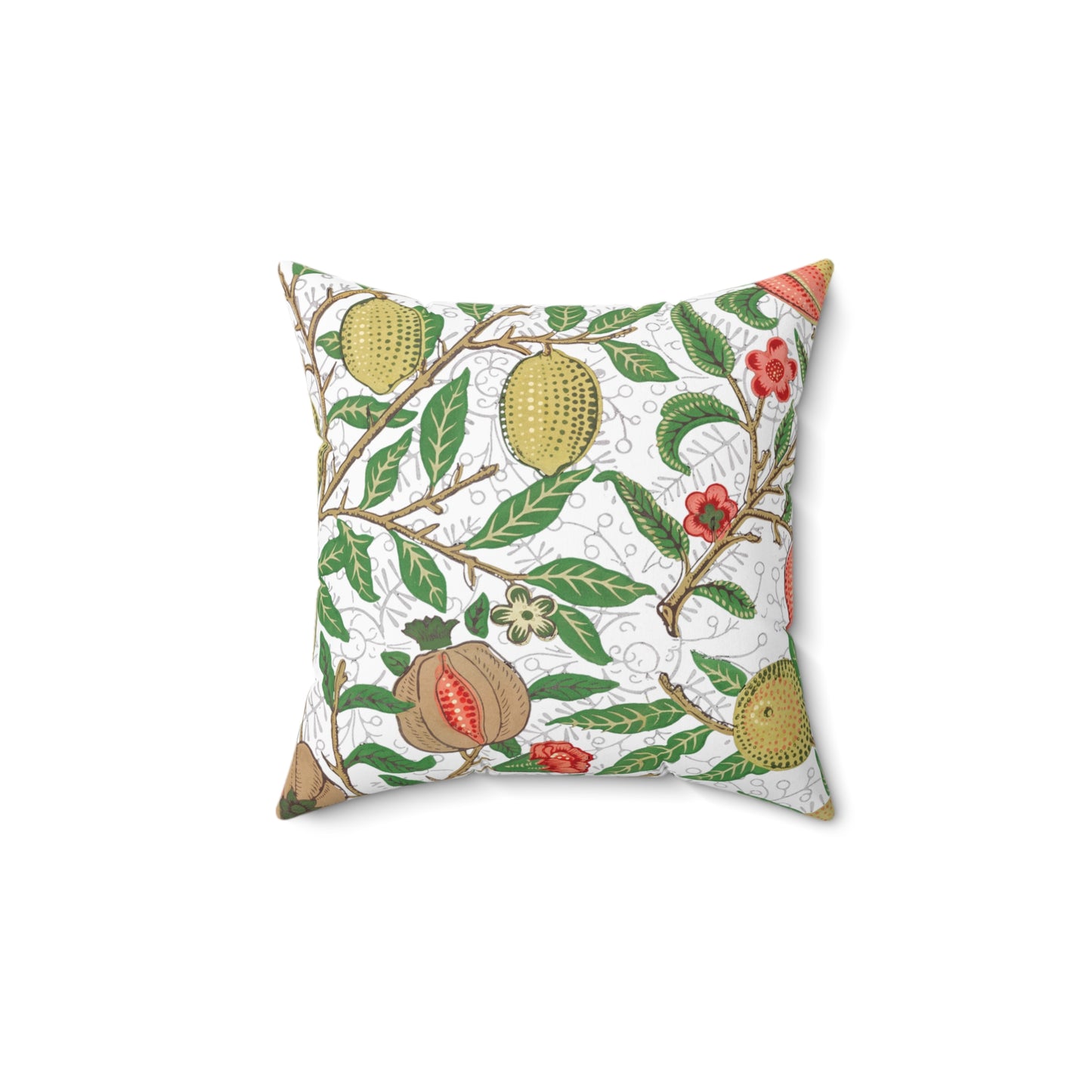 Lemon Verbena Printed Square Pillow Cover with Insert -  Multiple Sizes (14"x14", 16"x16", 18"x18", 20"x20"), Includes insert and zipper closure