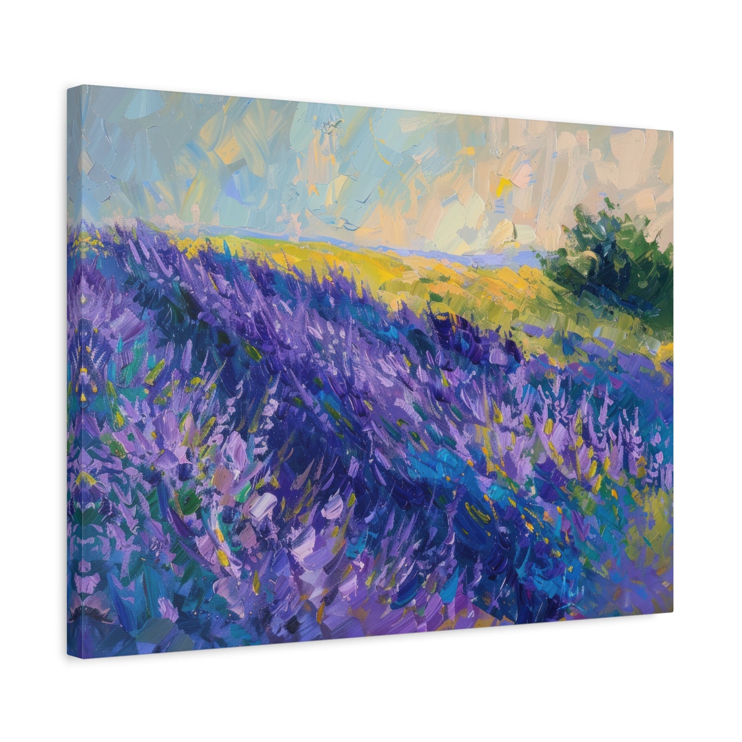 Lavender Fields Canvas Art Print - Multiple Sizing Options