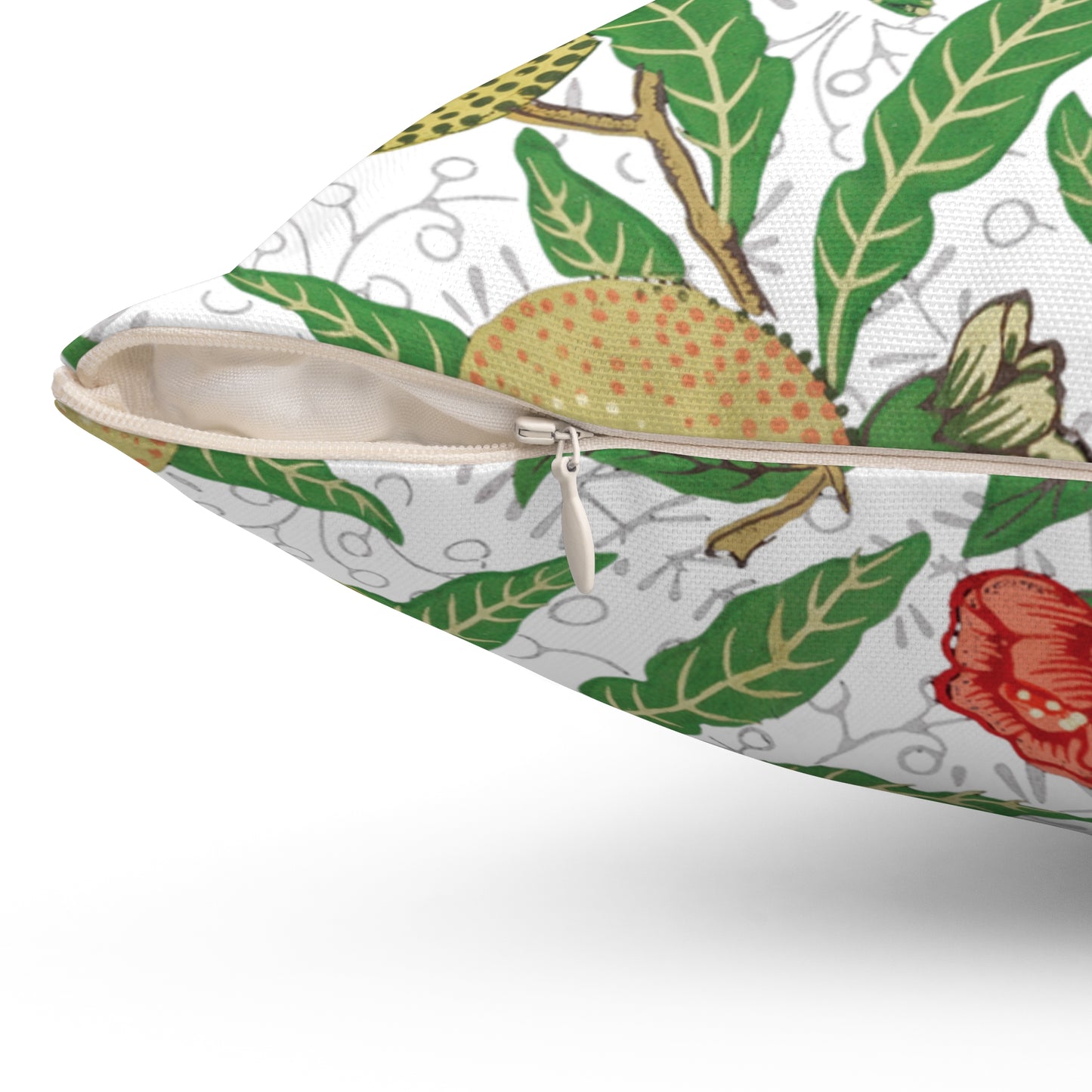 Lemon Verbena Printed Square Pillow Cover with Insert -  Multiple Sizes (14"x14", 16"x16", 18"x18", 20"x20"), Includes insert and zipper closure