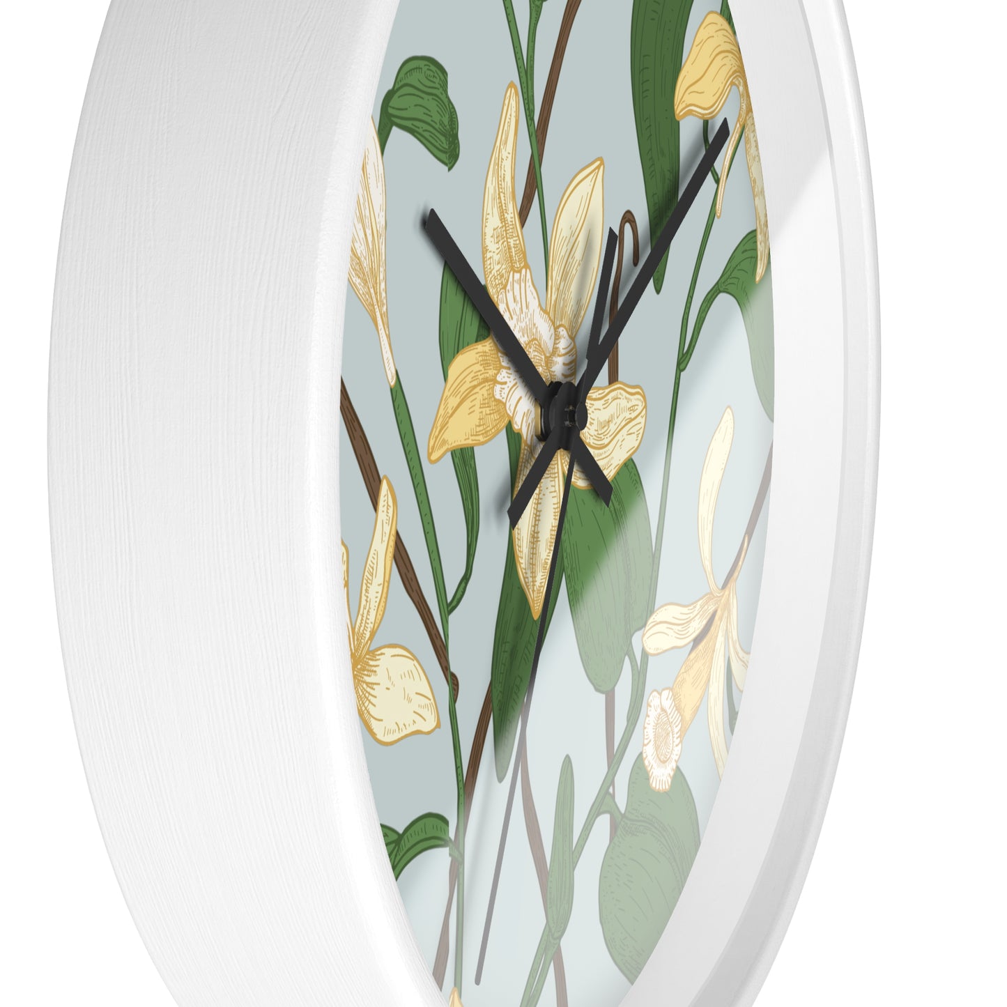 Vanilla Bean Wall Clock - Select from Black, White or Natural Wood Color