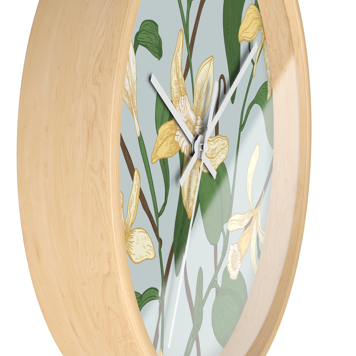 Vanilla Bean Wall Clock - Select from Black, White or Natural Wood Color