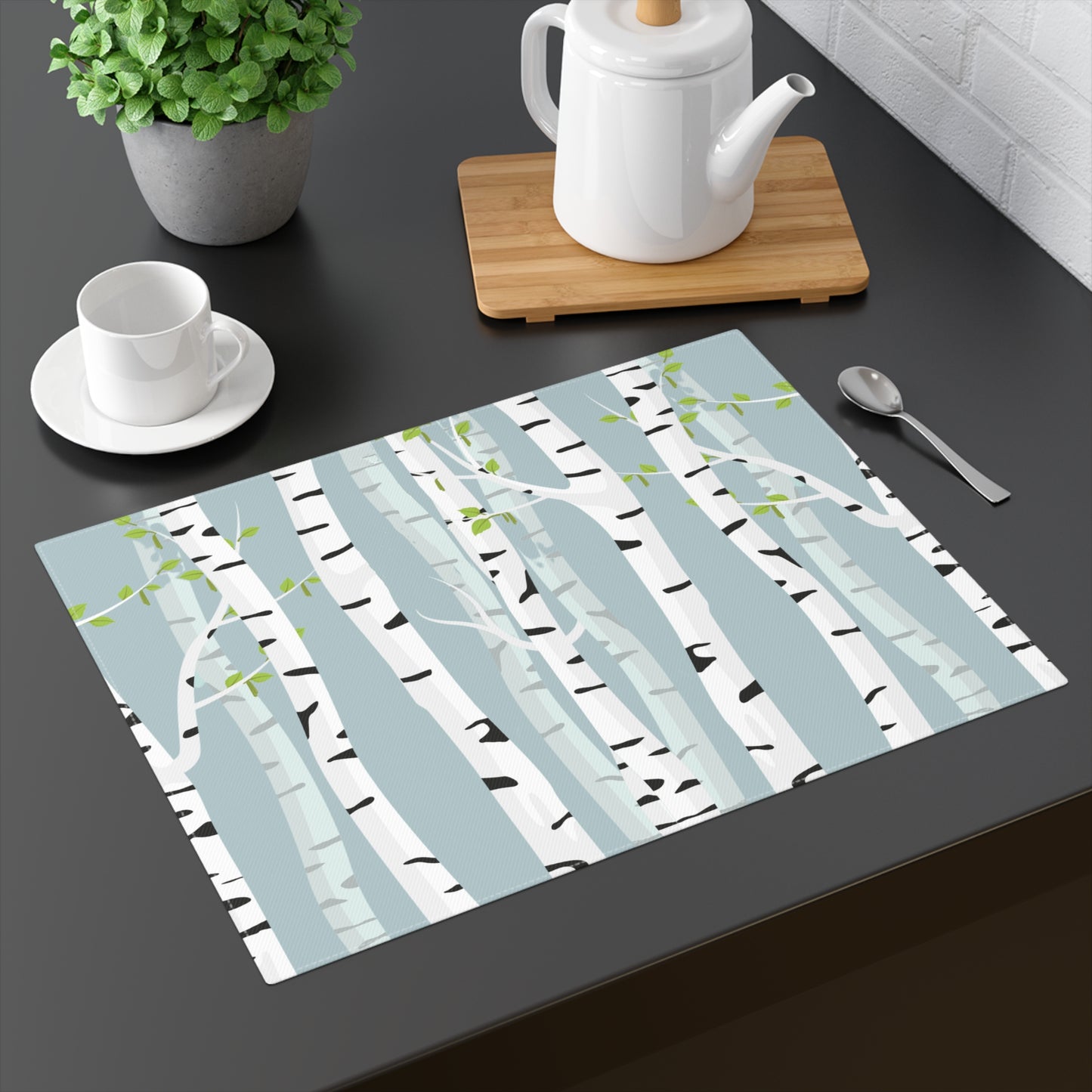 White Birch Placemat – 18" × 14" Cotton Twill - 1 count