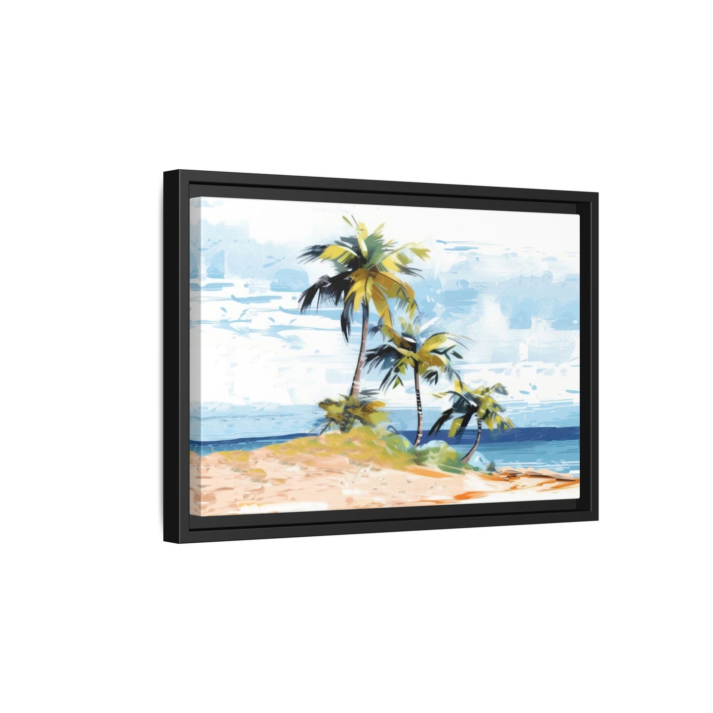 Tropical Retreat Framed Matte Canvas Art - Multiple Frame Colors & Size Options