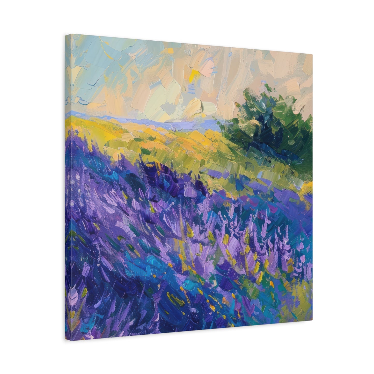 Lavender Fields Canvas Art Print - Multiple Sizing Options