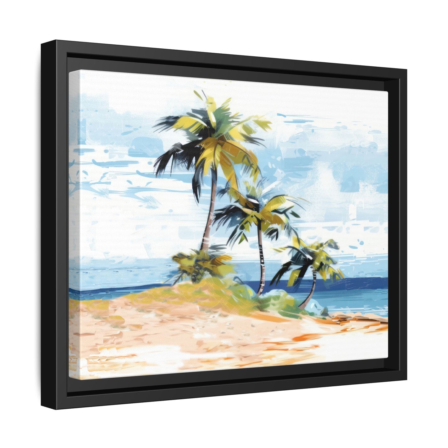 Tropical Retreat Framed Matte Canvas Art - Multiple Frame Colors & Size Options