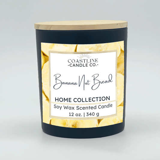 Banana Nut Bread Soy Wax Candle - Home Collection in 12 oz. Black Jar