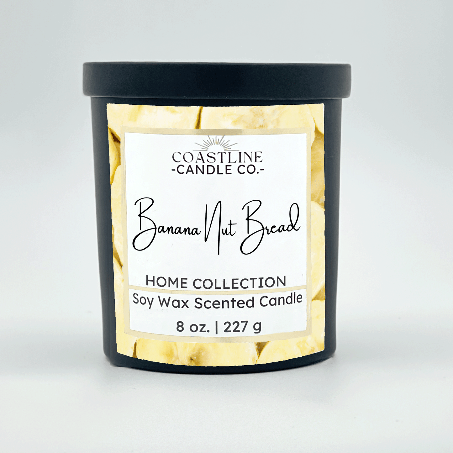 Banana Nut Bread Soy Wax Candle - Home Collection in 8 oz. Black Jar