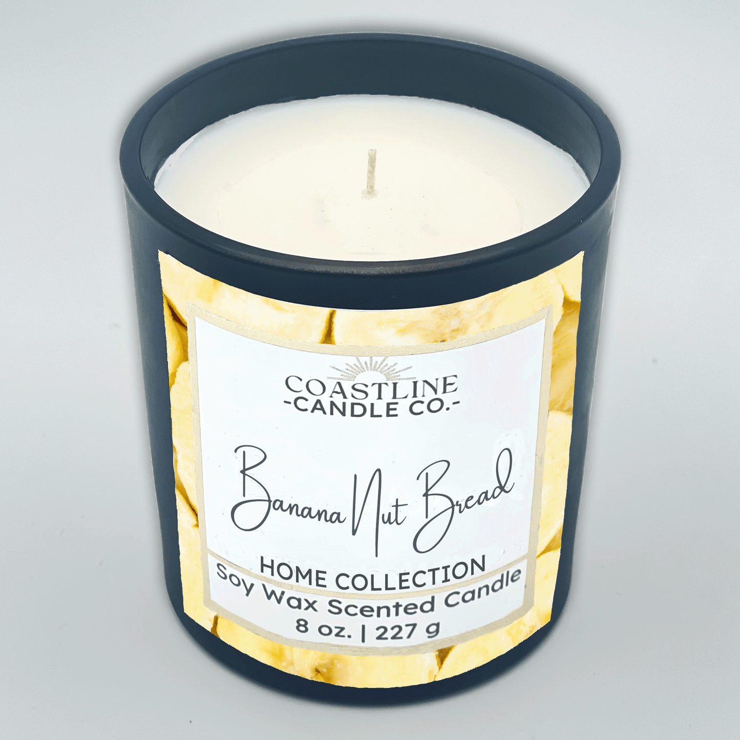 Banana Nut Bread Soy Wax Candle - Home Collection in 8 oz. Black Jar