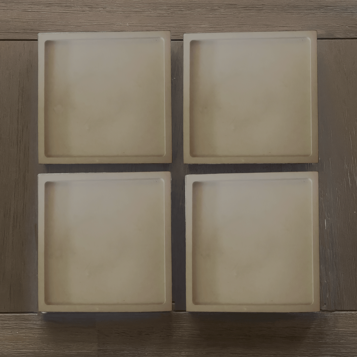 Beige Concrete Coasters - Set of 4