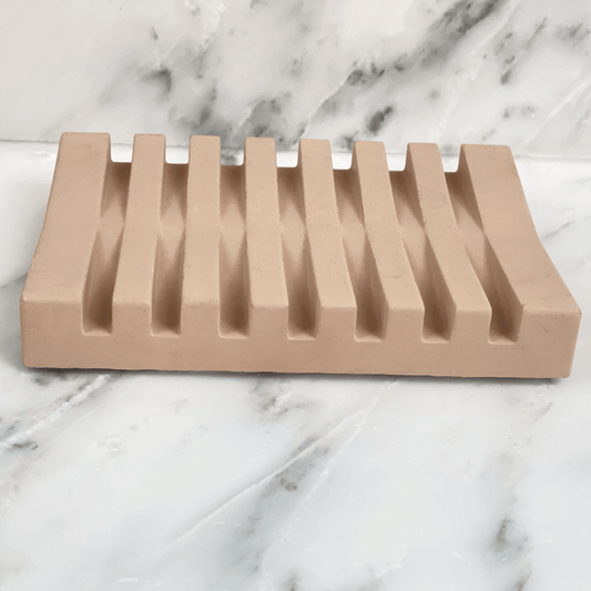 Beige Concrete Soap Dish