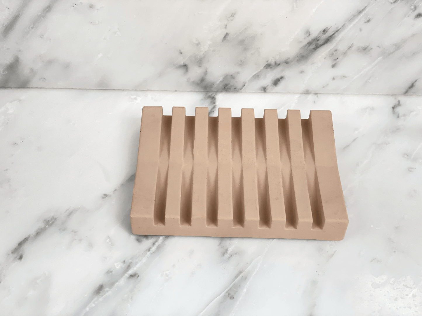 Beige Concrete Soap Dish