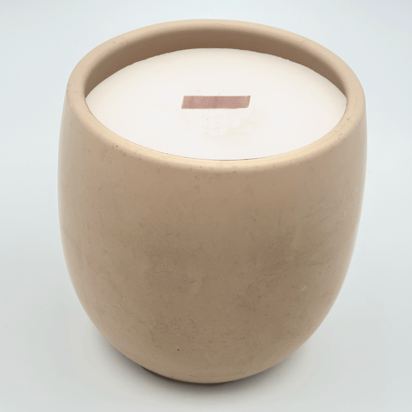 Beachwood Soy Wax Candle - Coastline Collection in 9 oz. Beige Concrete Jar with wood wick