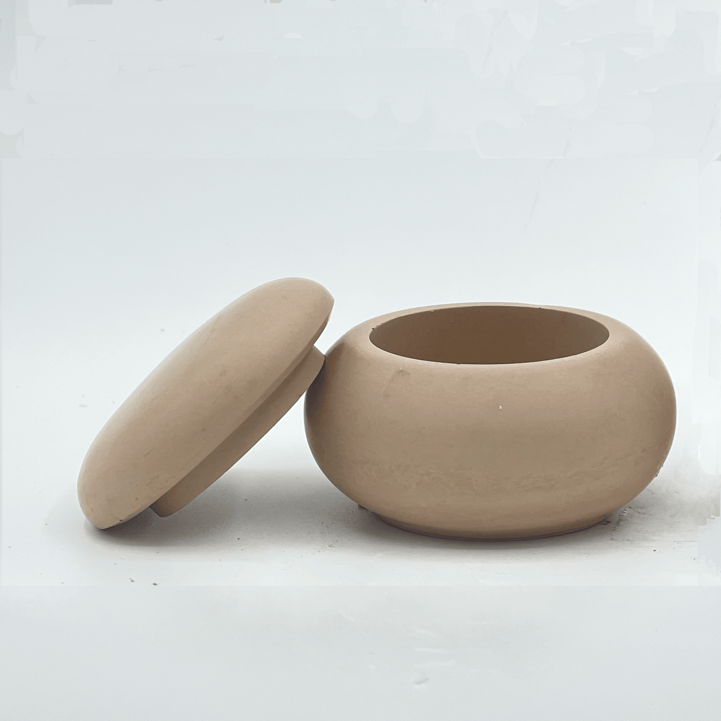 Beige Concrete Tealight Candle Holder