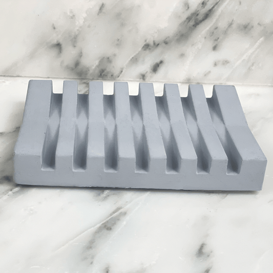 Light Blue Concrete Soap Dish