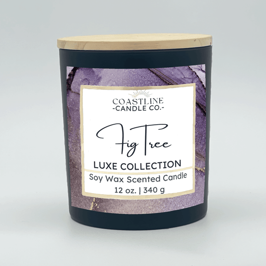 Fig Tree Soy Wax Candle - Luxe Collection in 12 oz. Black Jar