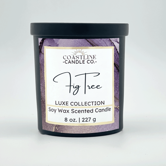 Fig Tree Soy Wax Candle - Luxe Collection in 8 oz. Black Jar