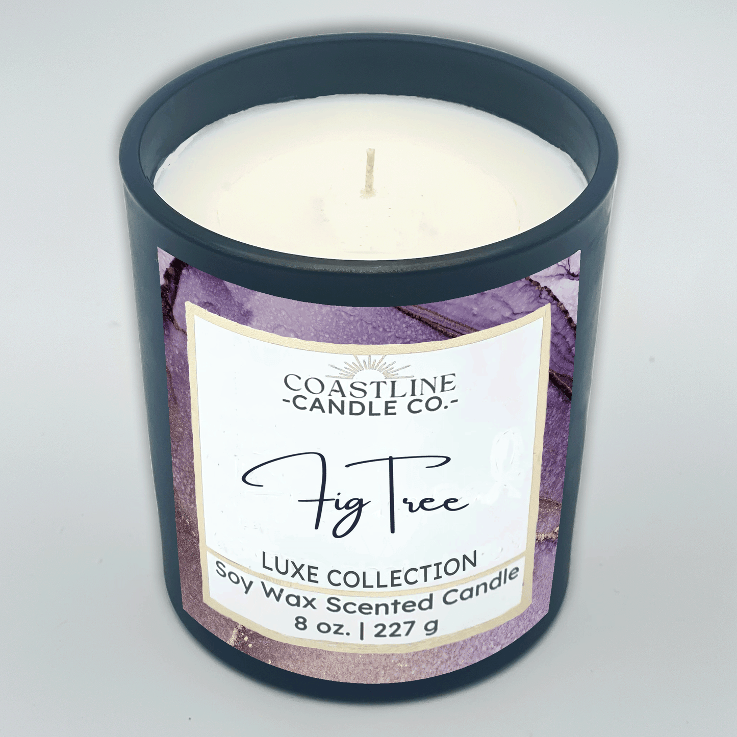 Fig Tree Soy Wax Candle - Luxe Collection in 8 oz. Black Jar