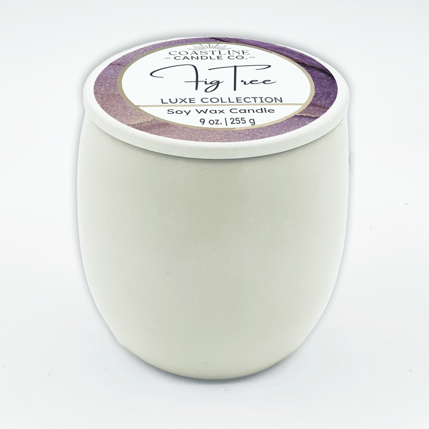 Fig Tree Soy Wax Candle - Luxe Collection in 9 oz. White Concrete Jar