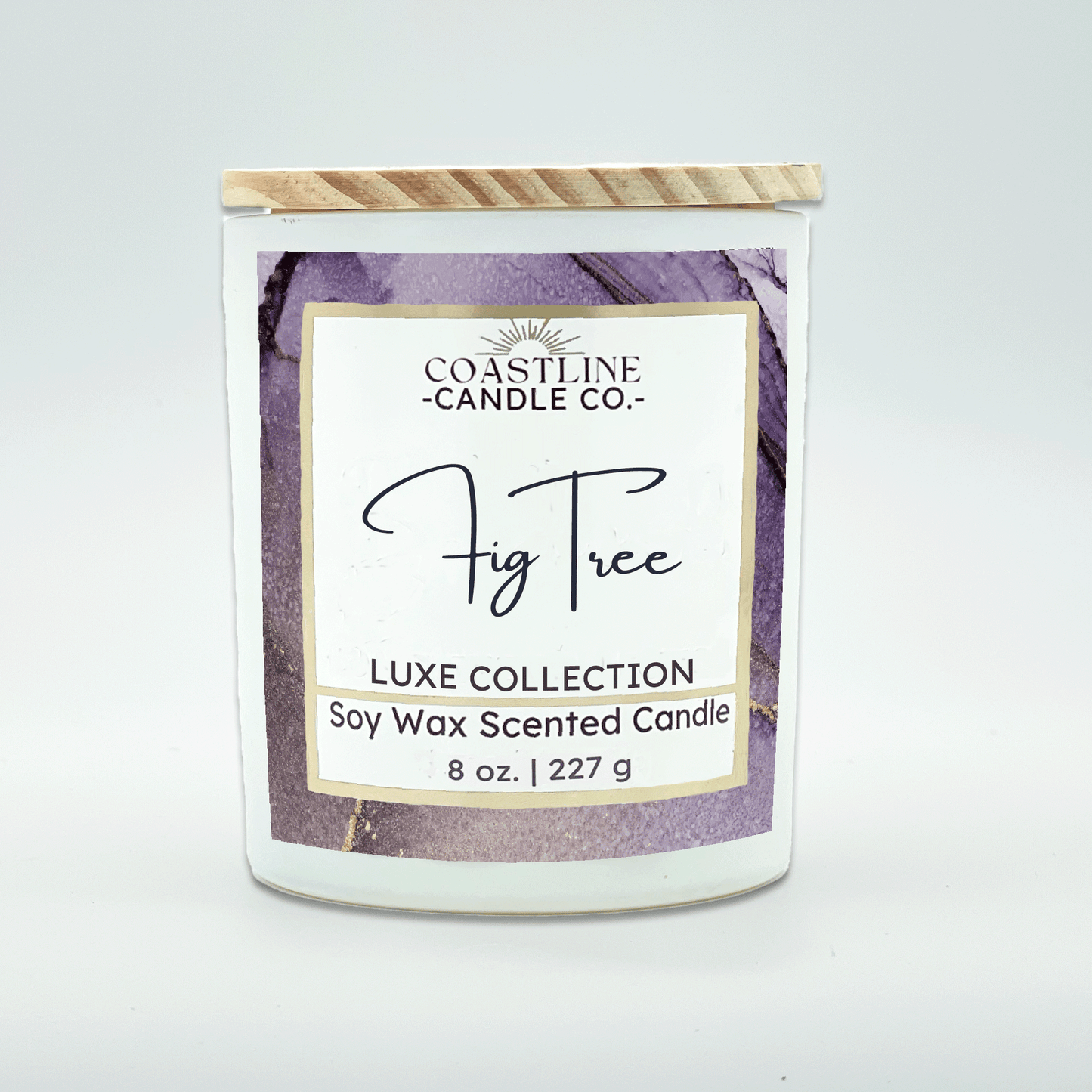 Fig Tree Soy Wax Candle - Luxe Collection in 8 oz. White Jar