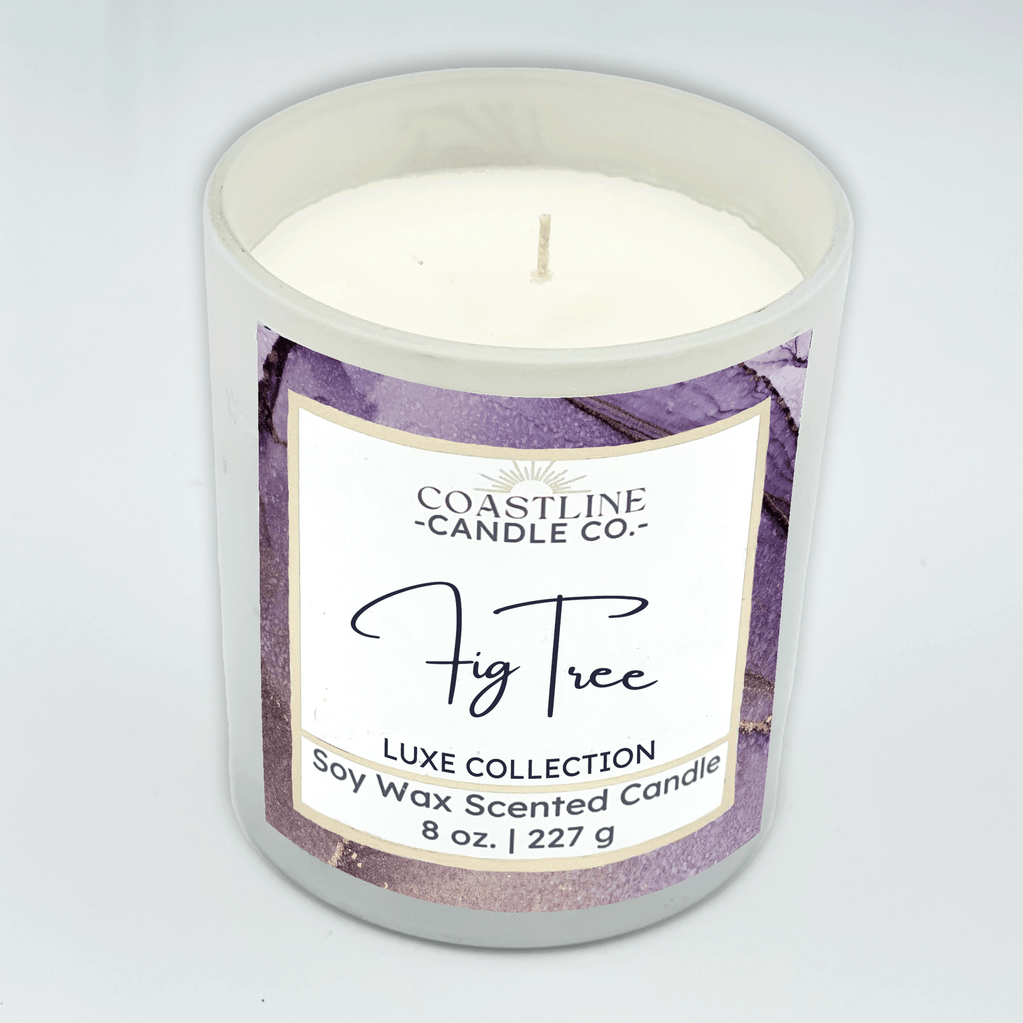 Fig Tree Soy Wax Candle - Luxe Collection in 8 oz. White Jar