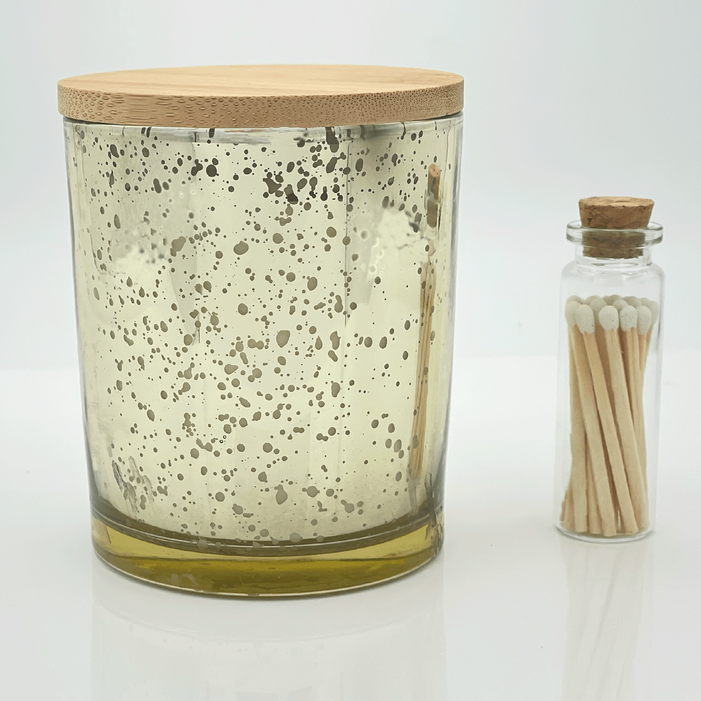 Gold Mercury 8 oz. Jar Gift Set - your choice of scent with match stick bottle