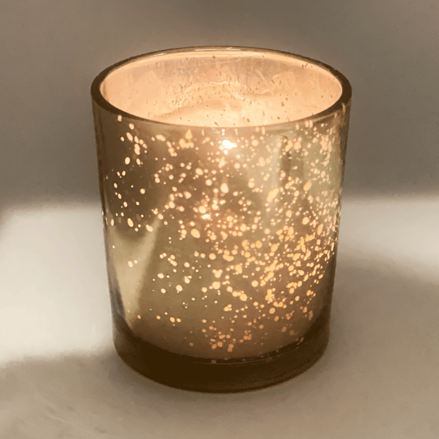 Beachwood in Gold Mercury Jar - 8 oz. Soy Wax Candle