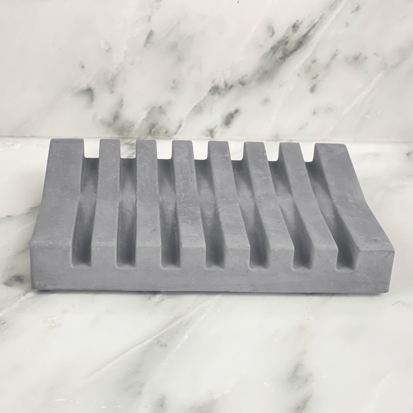 Gray Concrete Soap Dish