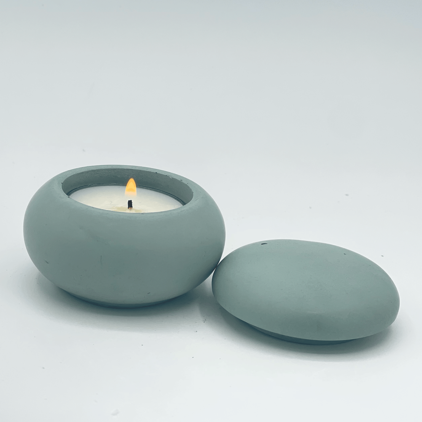 Green Concrete Tealight Candle Holder