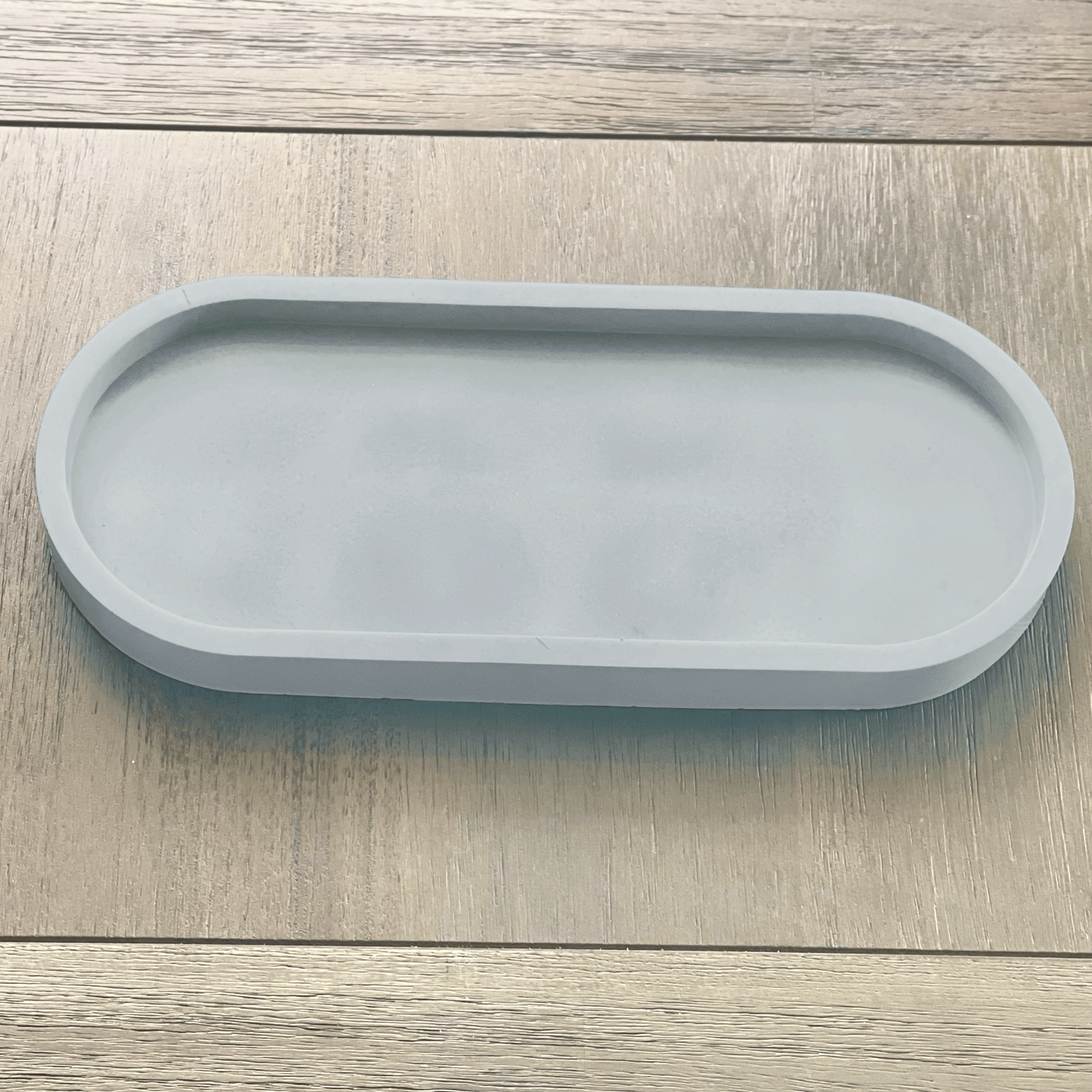 Large Green Oval Concrete Tray for Candles, Keys, Jewelry, Room Spray, Decorative and more!