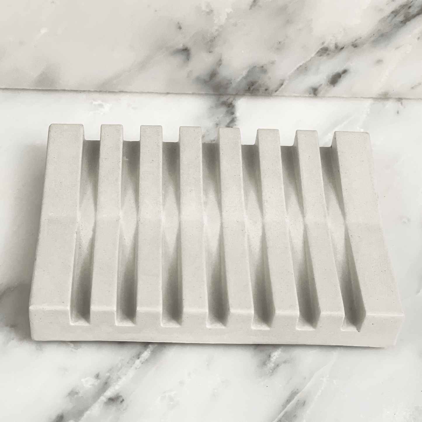 White Concrete Soap Dish