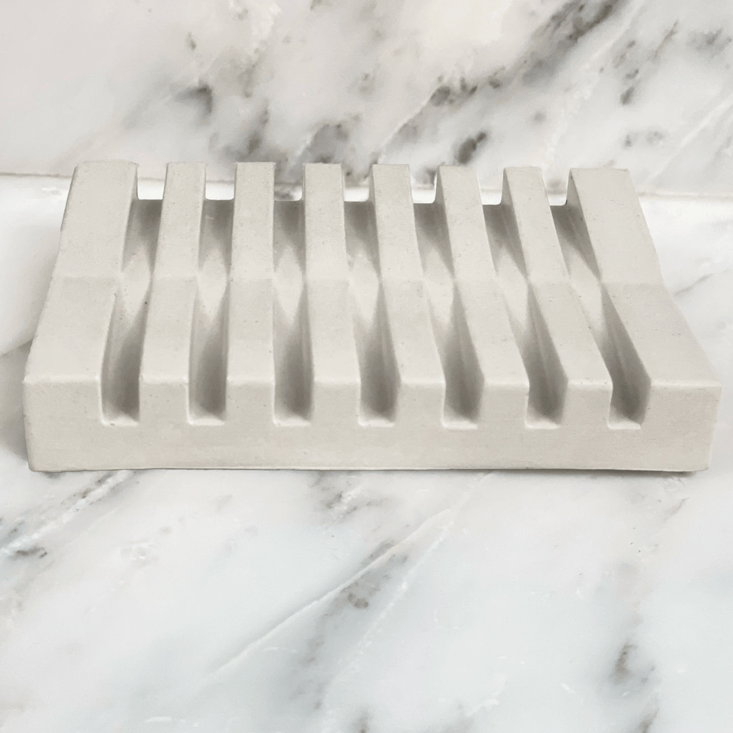 White Concrete Soap Dish