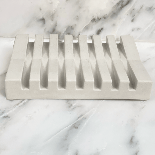 White Concrete Soap Dish