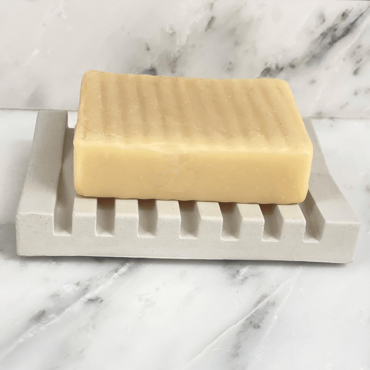 White Concrete Soap Dish